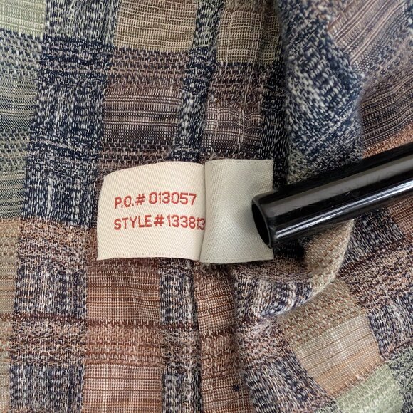 CARBON 2 COBALT Shirt Men's L Multicolor Plaid Casual Pocket Button Long Sleeve - Picture 11 of 13